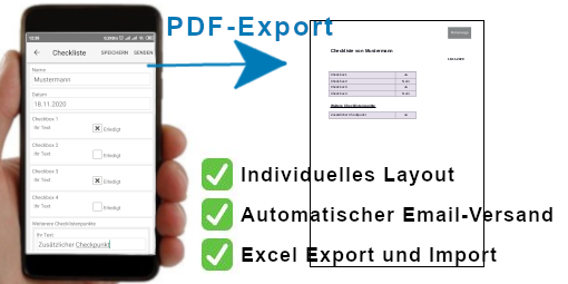 Checkliste PDF Export Checkliste PDF-Export