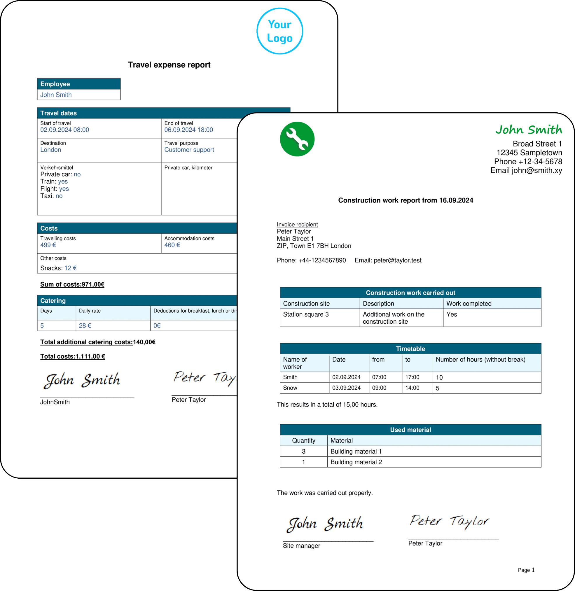 Form - PDF export