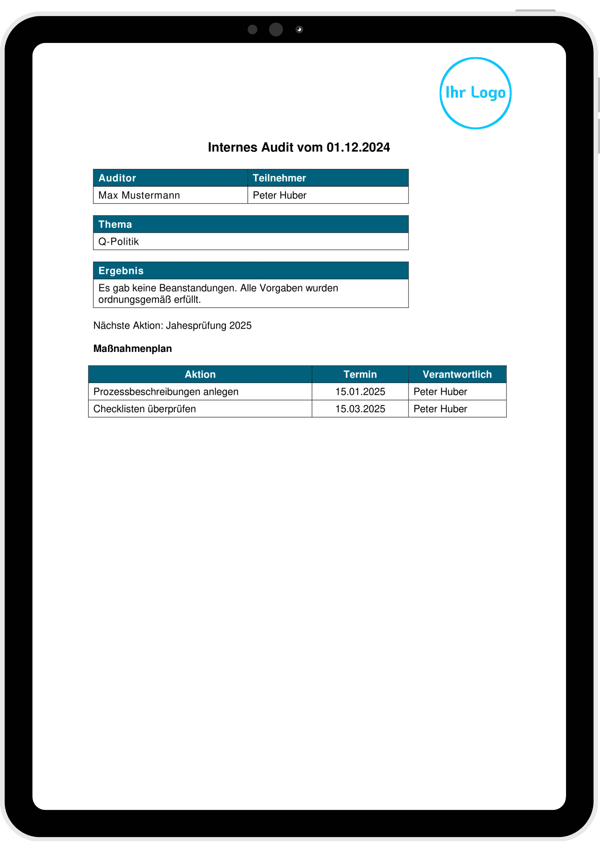 Internes Audit Vorschau