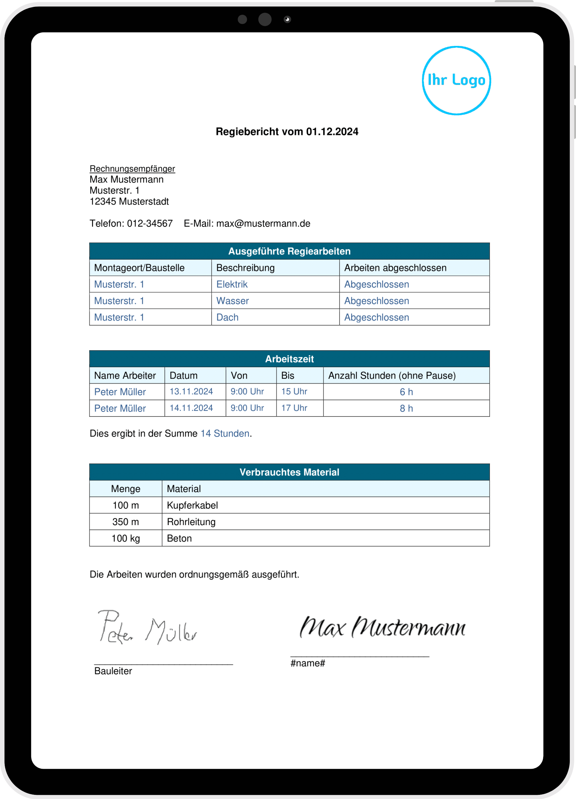 Regierbericht Vorschau