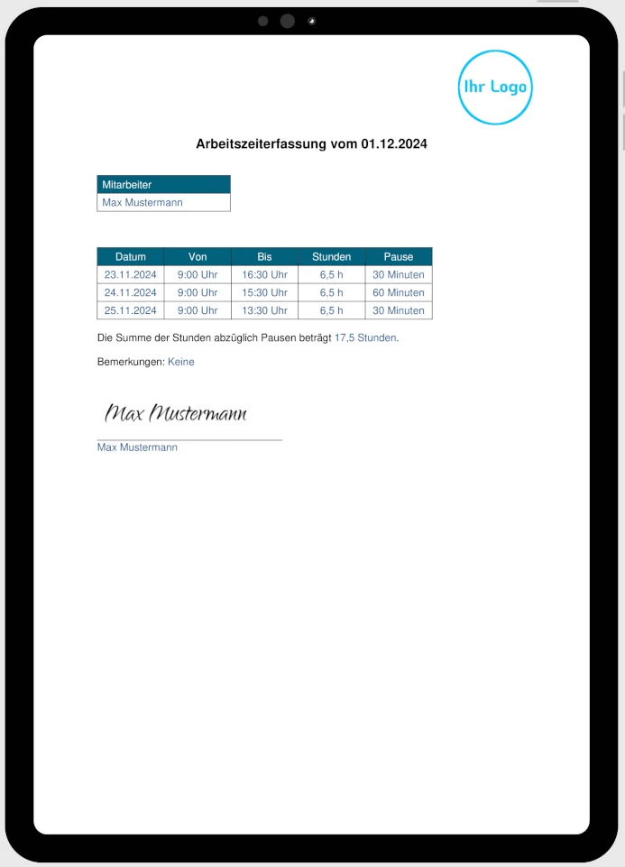 arbeitszeiterfassung-vorlage Arbeitszeiterfassung Vorlage