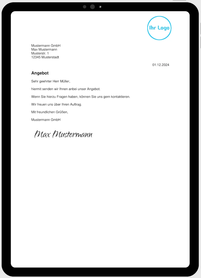 geschaeftsbrief-vorlage Geschäftsbrief Vorlage