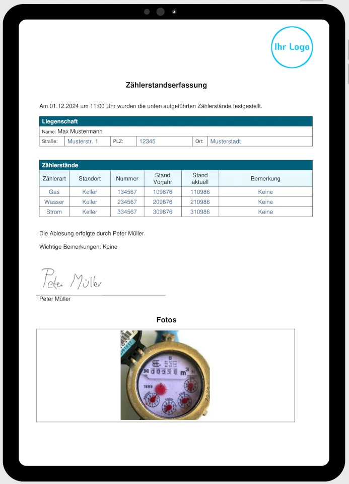 zaehlerstandserfassung-vorlage Zählerstandserfassung Vorlage