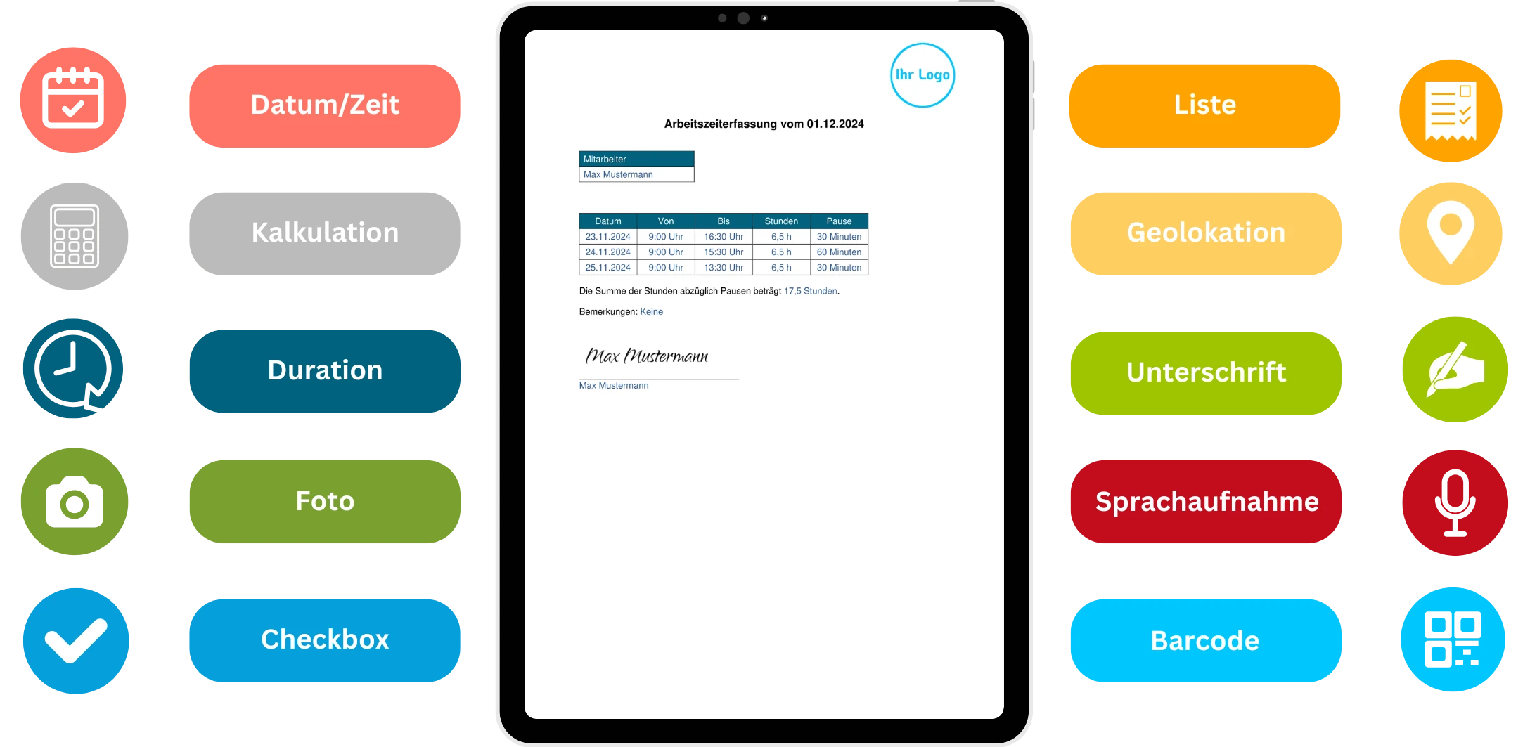App Vorlage - Arbeitszeiterfassung App Vorlage - Arbeitszeiterfassung
