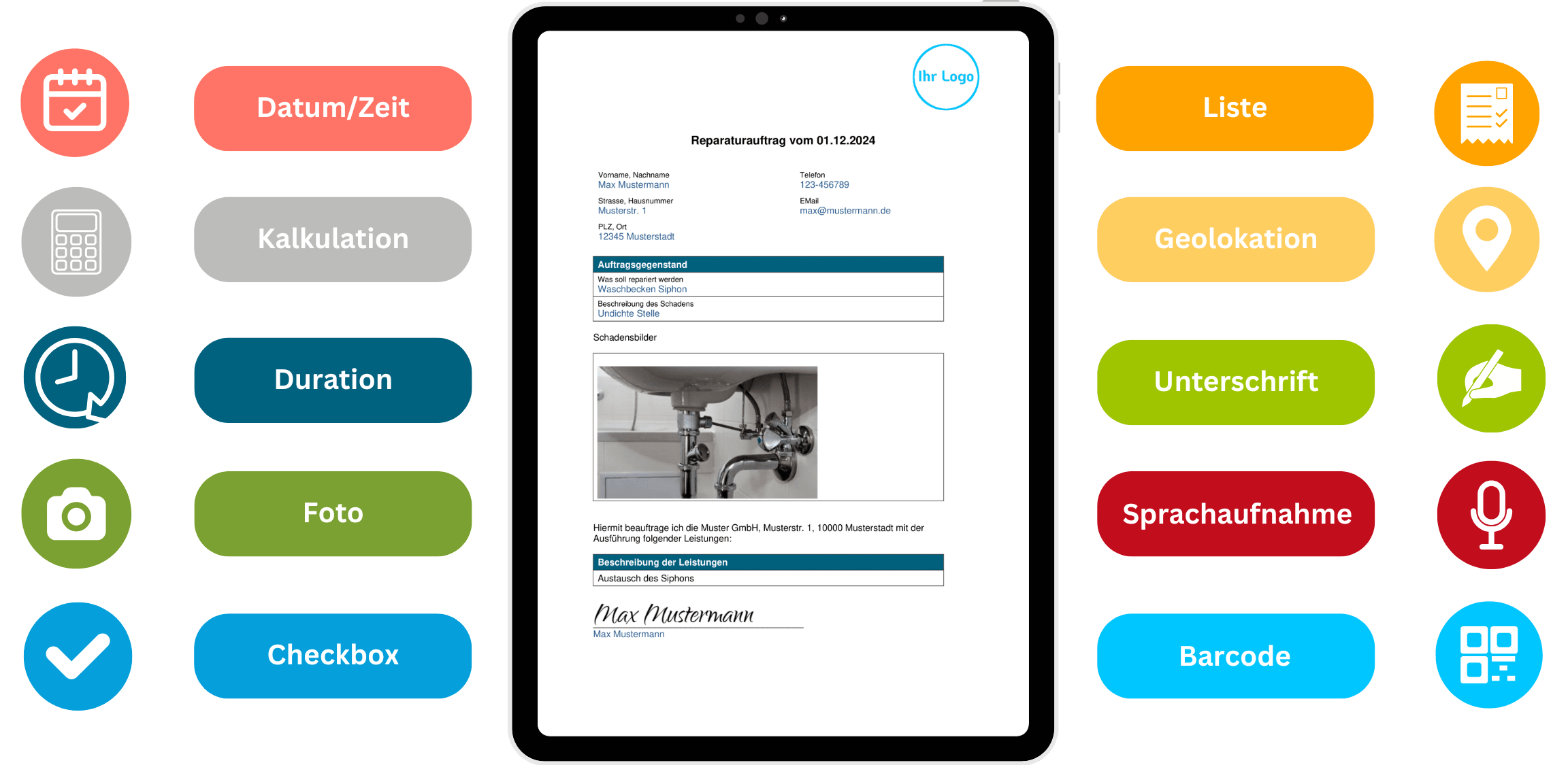 App Vorlage - Reparaturauftrag App Vorlage - Reparaturauftrag