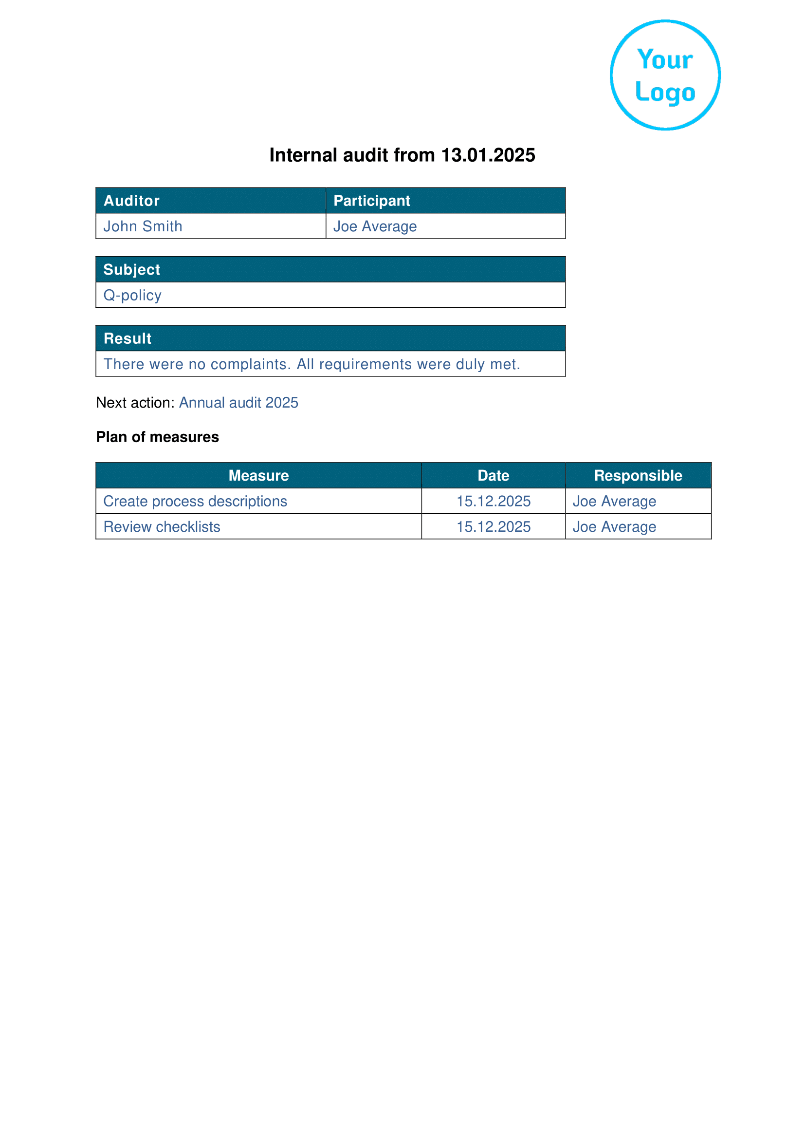 Internal Audit