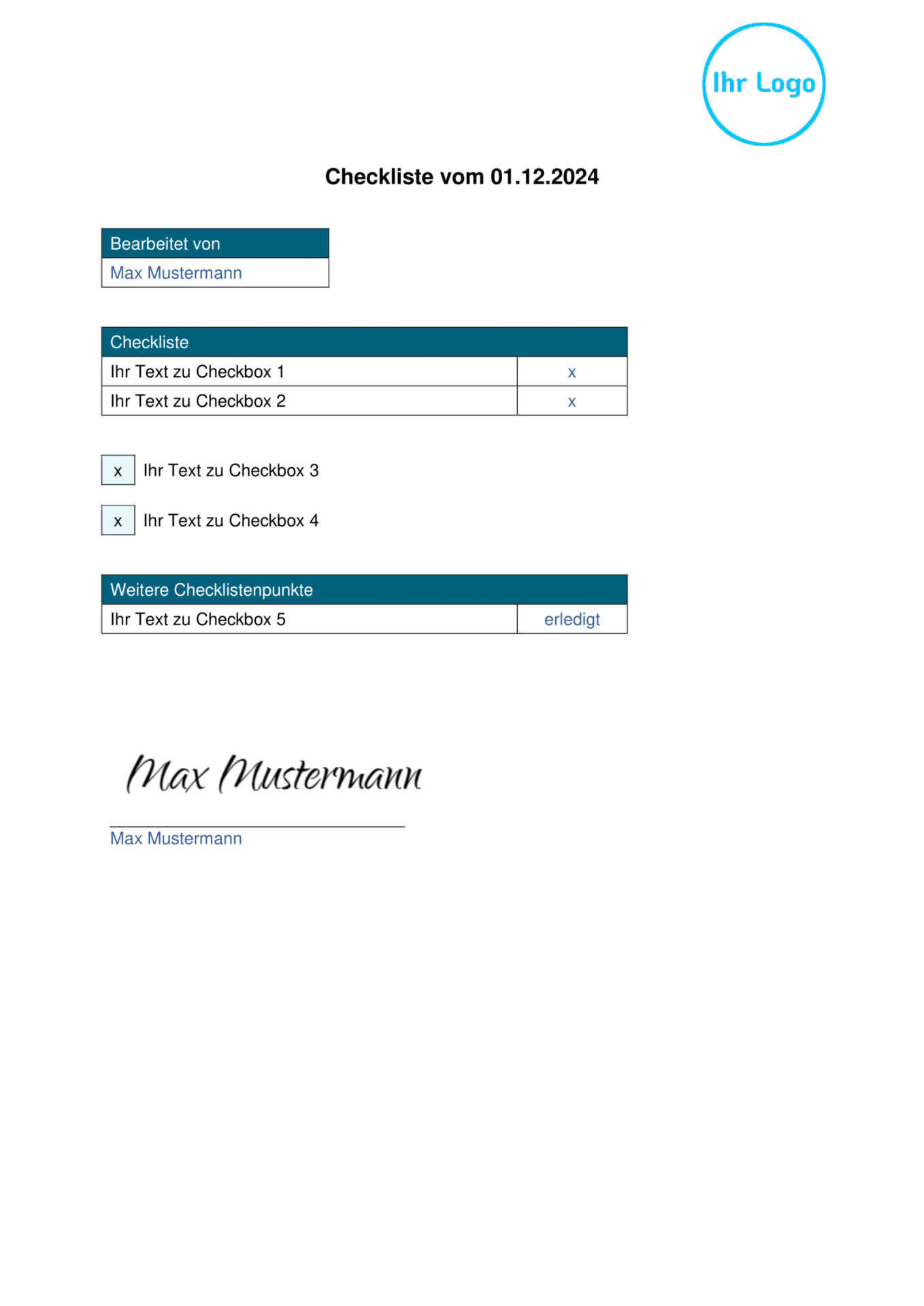 Checkliste