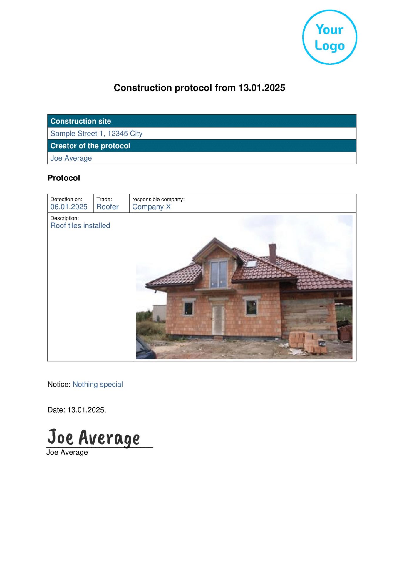 Construction Protocol